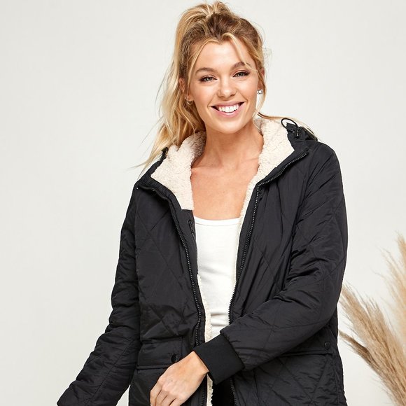 Reversible Shera Jacket, Parka Jacket with Drawstring Detail - Picture 5 of 15